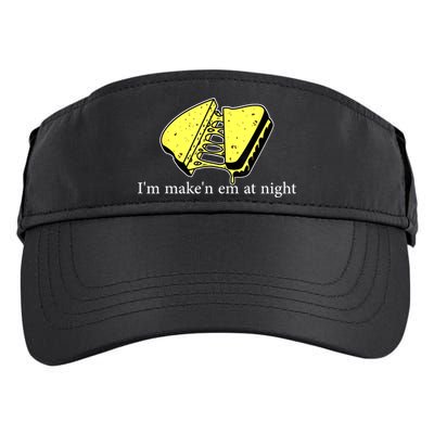 IM MakeN Em At Night Cheese Sandwich Adult Drive Performance Visor
