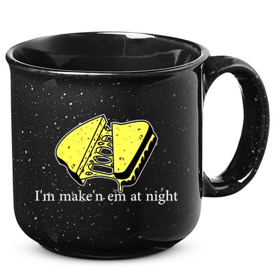 IM MakeN Em At Night Cheese Sandwich 15oz Campfire Ceramic Mug