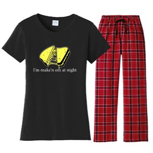 IM MakeN Em At Night Cheese Sandwich Women's Flannel Pajama Set