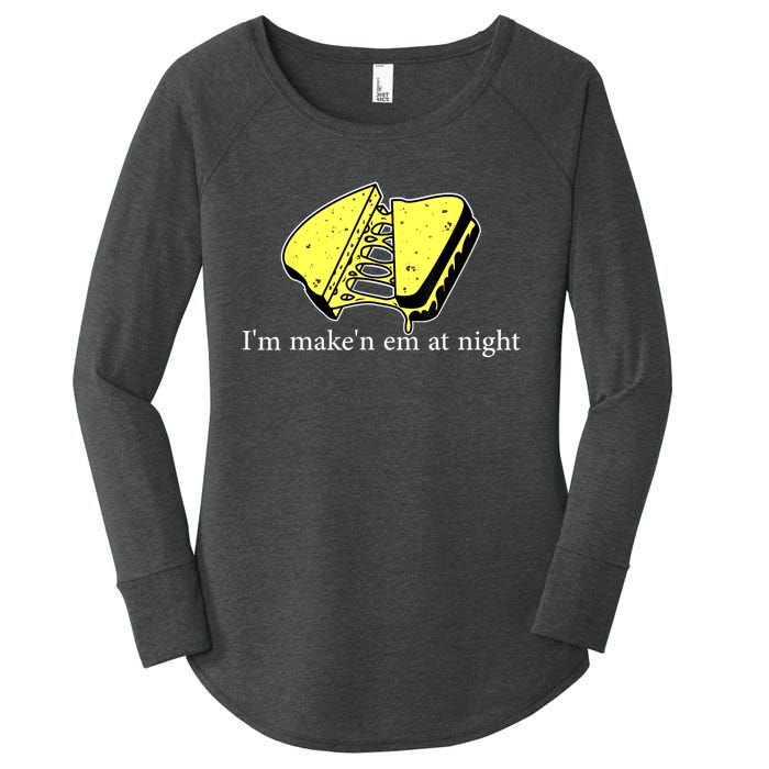 IM MakeN Em At Night Cheese Sandwich Women's Perfect Tri Tunic Long Sleeve Shirt