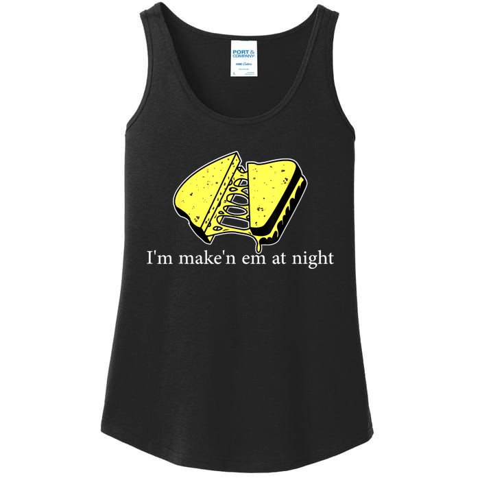 IM MakeN Em At Night Cheese Sandwich Ladies Essential Tank