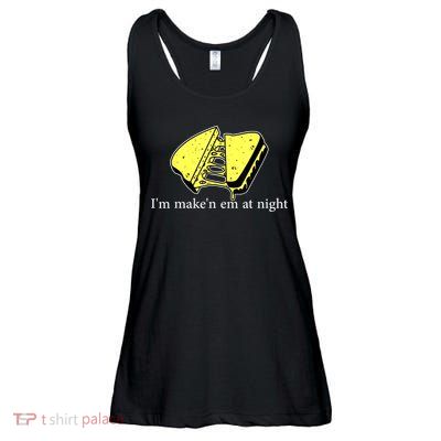 IM MakeN Em At Night Cheese Sandwich Ladies Essential Flowy Tank