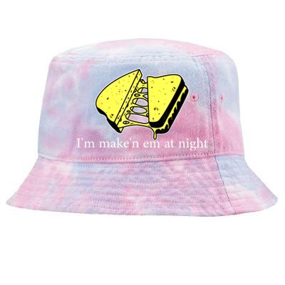 IM MakeN Em At Night Cheese Sandwich Tie-Dyed Bucket Hat