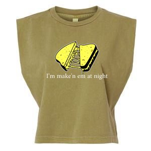 IM MakeN Em At Night Cheese Sandwich Garment-Dyed Women's Muscle Tee