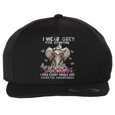 I Miss Every Single Day Diabetes Awareness Great Gift Wool Snapback Cap