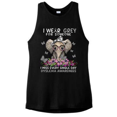 I Miss Every Single Day Dyslexia Awareness Funny Gift Ladies PosiCharge Tri-Blend Wicking Tank