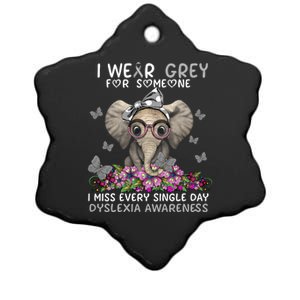 I Miss Every Single Day Dyslexia Awareness Funny Gift Ceramic Star Ornament