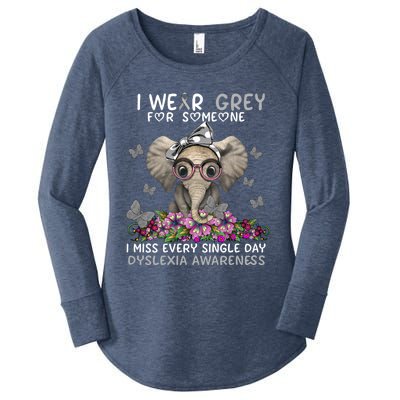 I Miss Every Single Day Dyslexia Awareness Funny Gift Women's Perfect Tri Tunic Long Sleeve Shirt