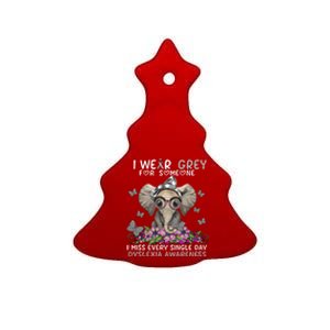 I Miss Every Single Day Dyslexia Awareness Funny Gift Ceramic Tree Ornament