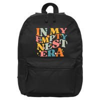 In My Empty Nest Era Empty Nester Parent Mom Groovy Retro 16 in Basic Backpack