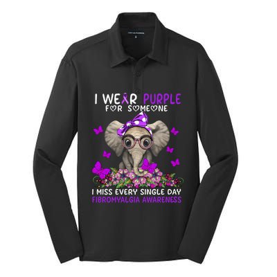 I Miss Every Single Day Fibromyalgia Awareness Gift Silk Touch Performance Long Sleeve Polo