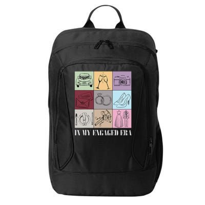 In My Engaged Era Retro Bride Wedding Engagement City Backpack