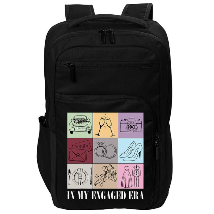 In My Engaged Era Retro Bride Wedding Engagement Impact Tech Backpack