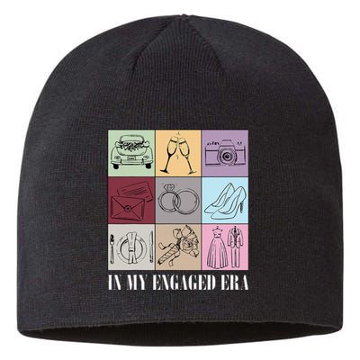 In My Engaged Era Retro Bride Wedding Engagement Sustainable Beanie