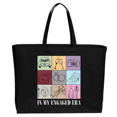 In My Engaged Era Retro Bride Wedding Engagement Cotton Canvas Jumbo Tote