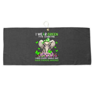 I Miss Every Single Day Kabuki Syndrome Awareness Gift Large Microfiber Waffle Golf Towel