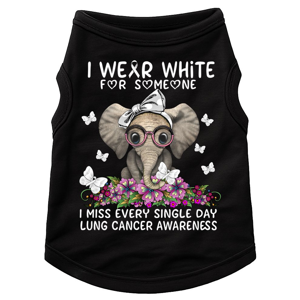 I Miss Every Single Day Lung Cancer Awareness Gift Doggie Tank