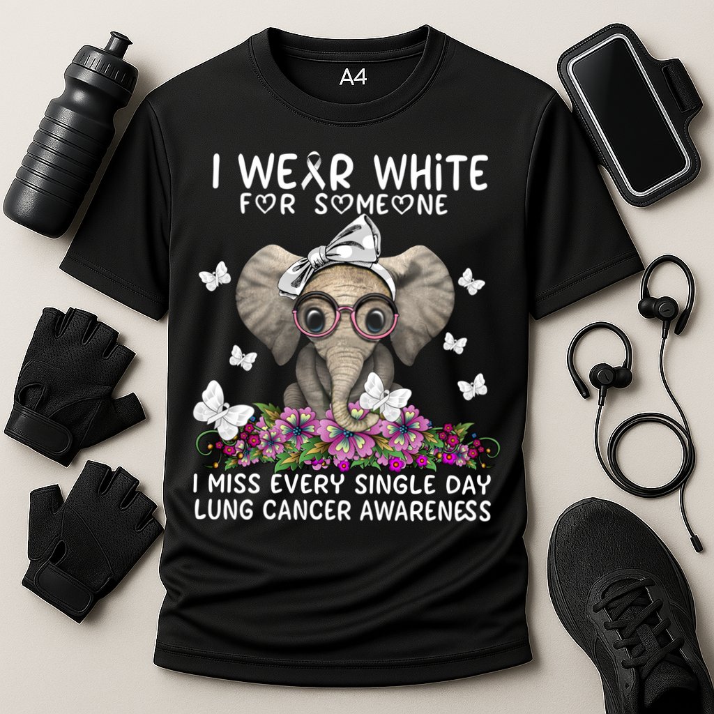I Miss Every Single Day Lung Cancer Awareness Gift Cooling Performance Crew T-Shirt