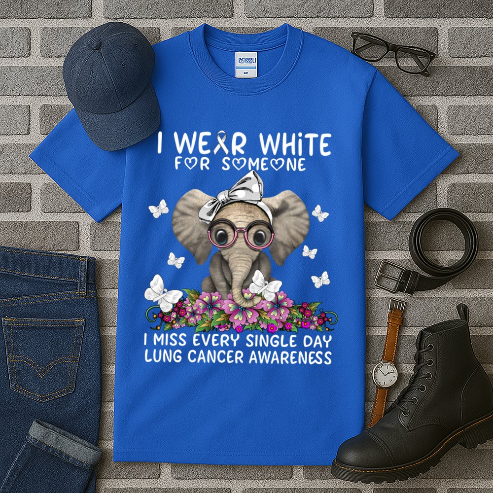 I Miss Every Single Day Lung Cancer Awareness Gift Tall T-Shirt