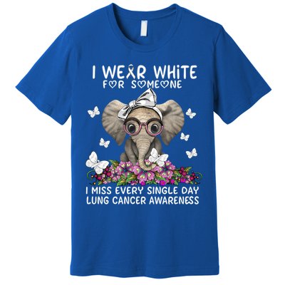 I Miss Every Single Day Lung Cancer Awareness Gift Premium T-Shirt
