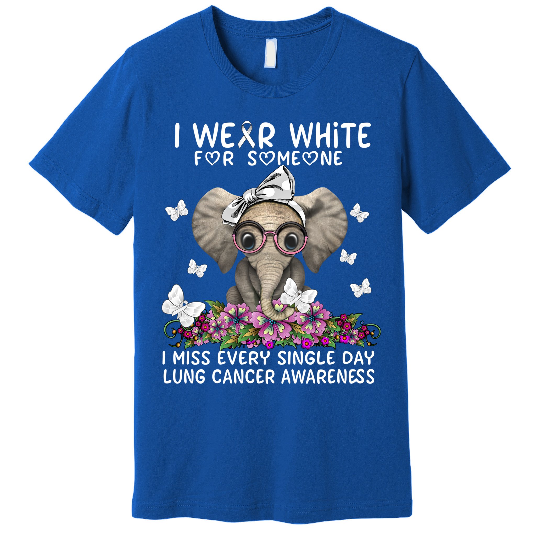 I Miss Every Single Day Lung Cancer Awareness Gift Premium T-Shirt