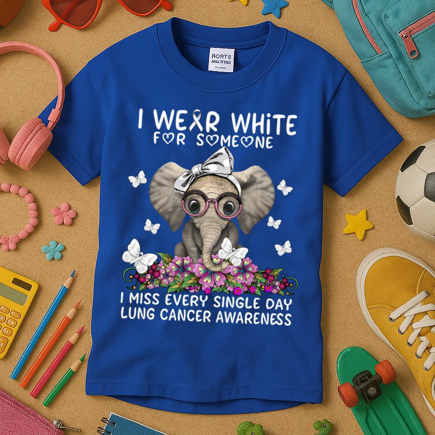 I Miss Every Single Day Lung Cancer Awareness Gift Kids T-Shirt