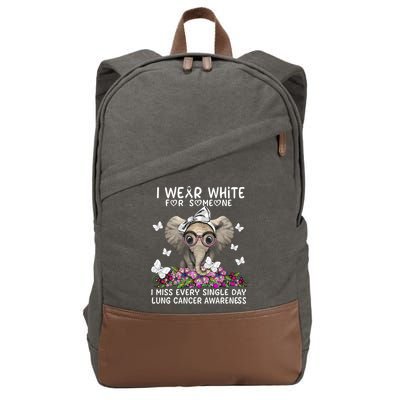 I Miss Every Single Day Lung Cancer Awareness Gift Cotton Canvas Backpack