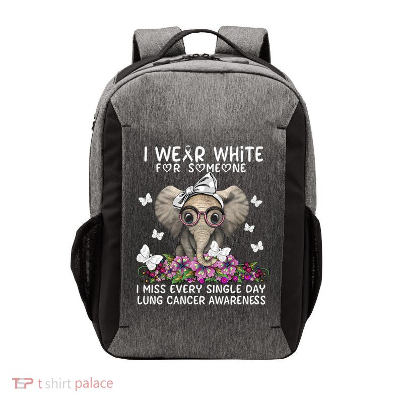 I Miss Every Single Day Lung Cancer Awareness Gift Vector Backpack