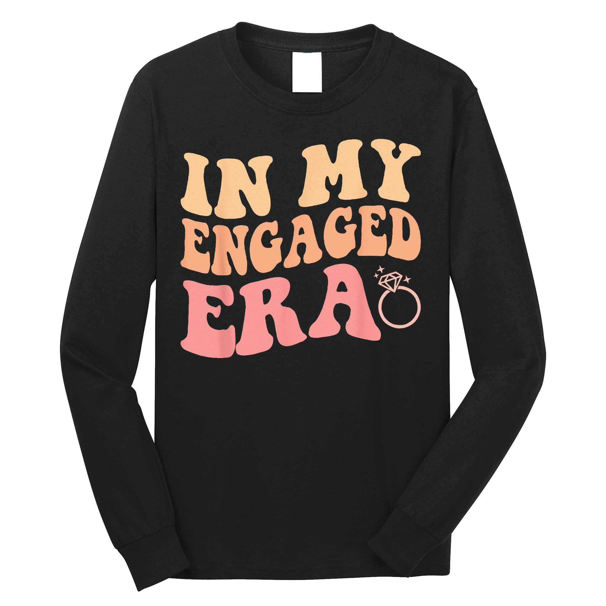 In My Engaged Era Groovy Bride Bachelorette Party Bridesmaid Long Sleeve Shirt