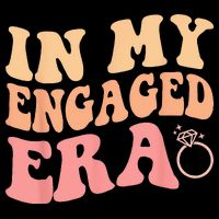 In My Engaged Era Groovy Bride Bachelorette Party Bridesmaid Drawstring Bag