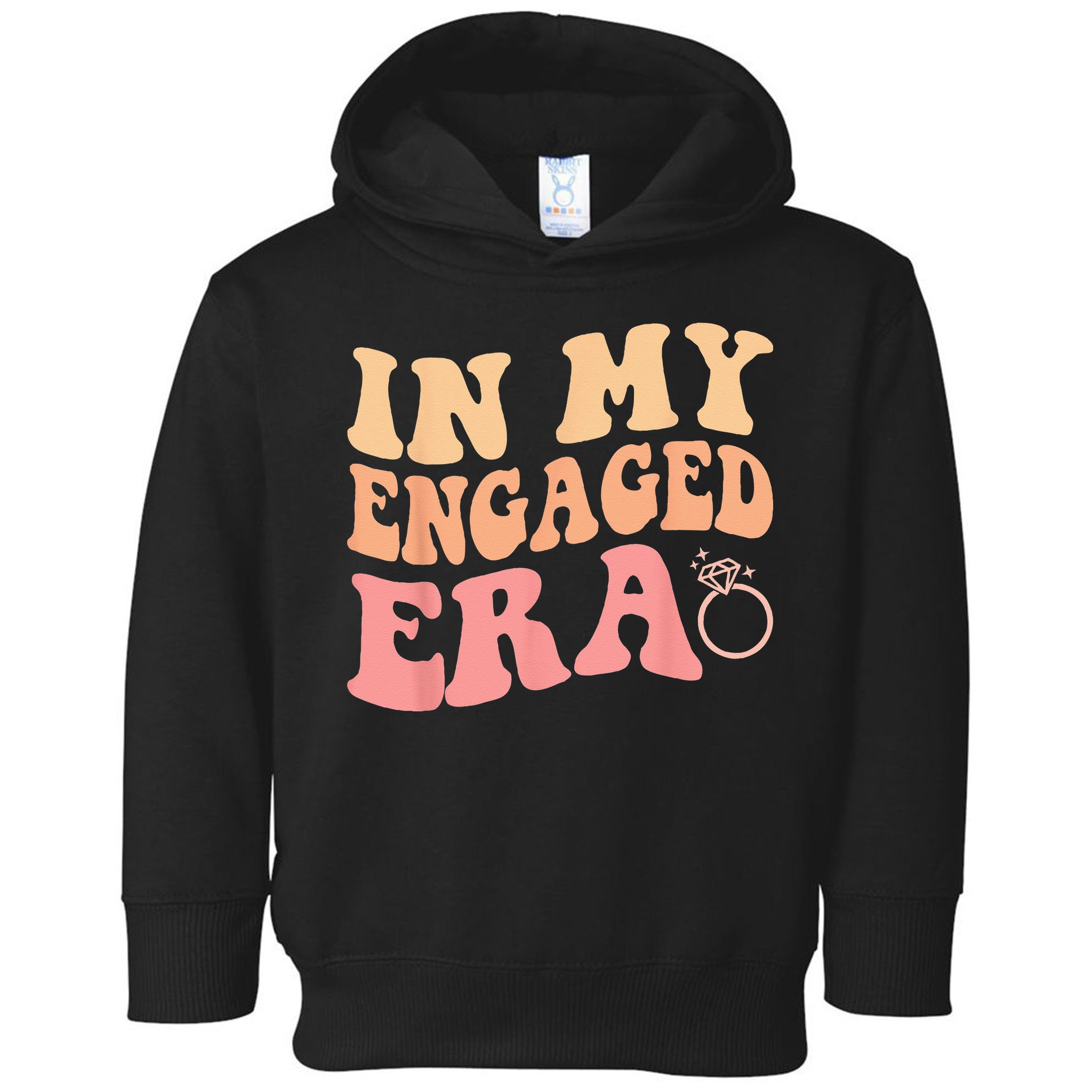 In My Engaged Era Groovy Bride Bachelorette Party Bridesmaid Toddler Hoodie
