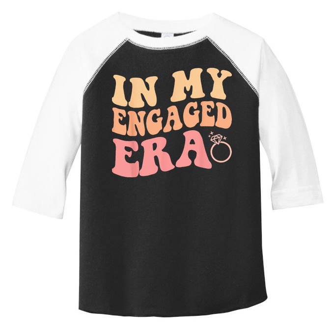 In My Engaged Era Groovy Bride Bachelorette Party Bridesmaid Toddler Fine Jersey T-Shirt