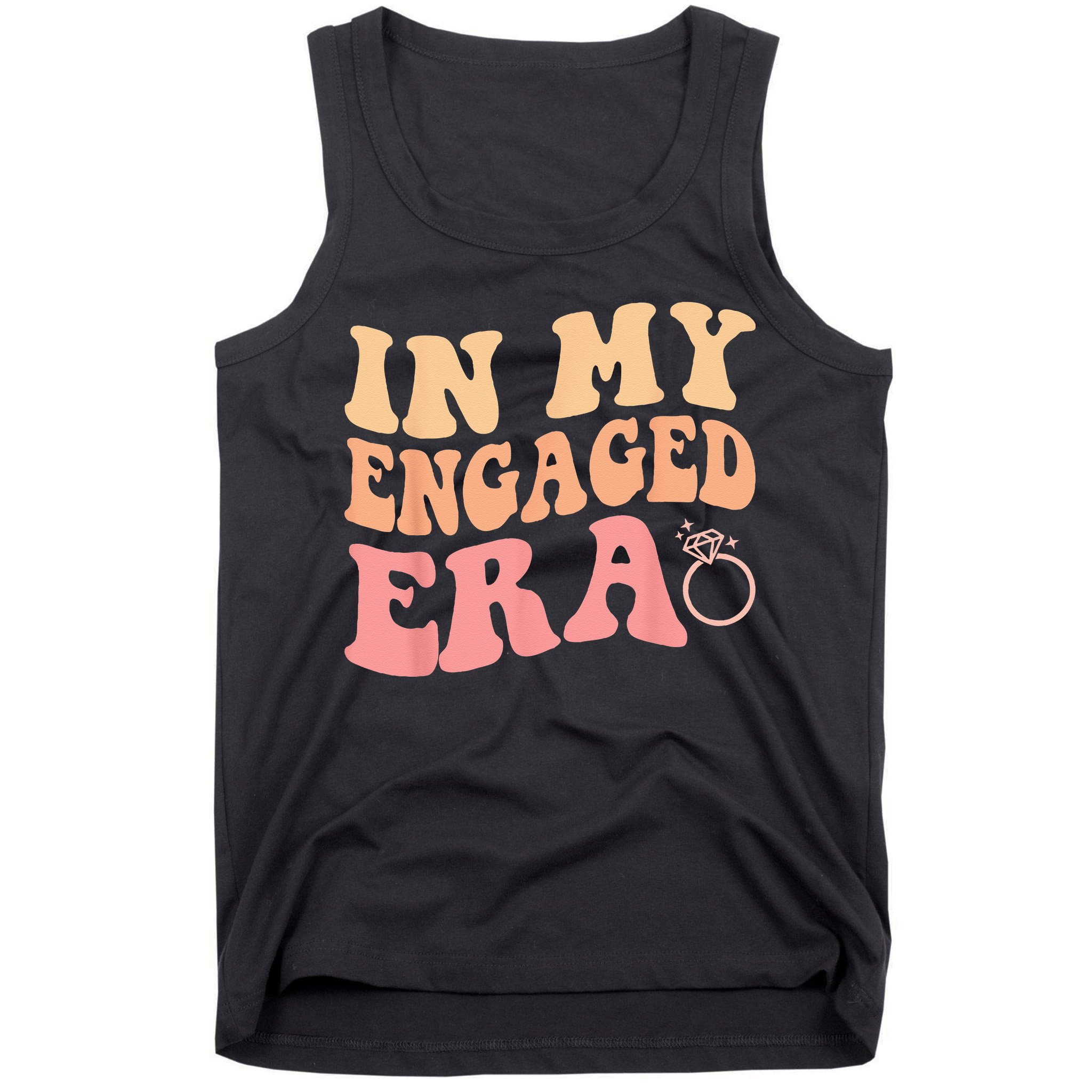 In My Engaged Era Groovy Bride Bachelorette Party Bridesmaid Tank Top