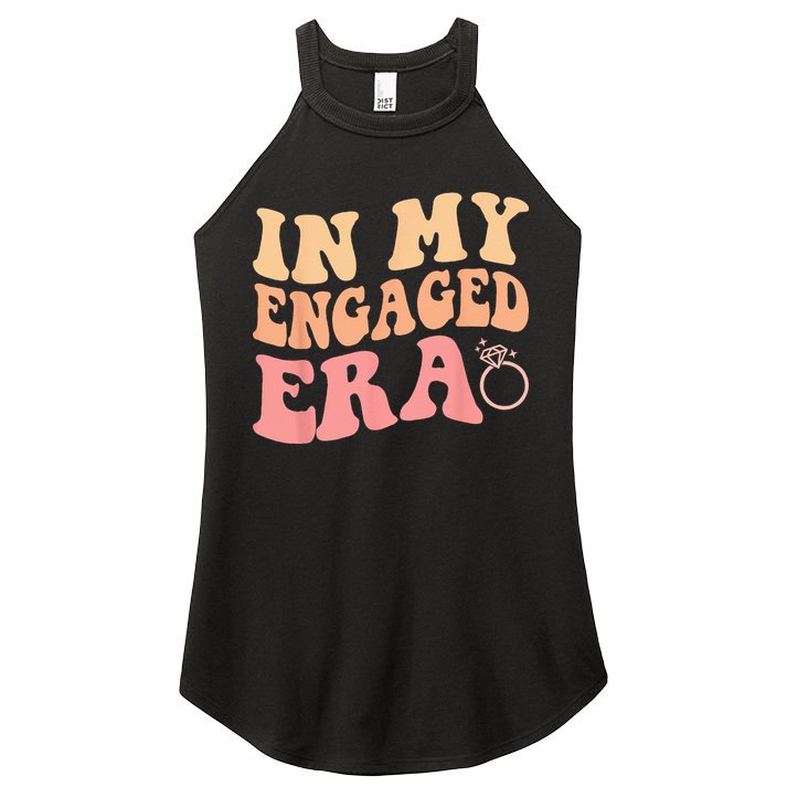 In My Engaged Era Groovy Bride Bachelorette Party Bridesmaid Women's Perfect Tri Rocker Tank