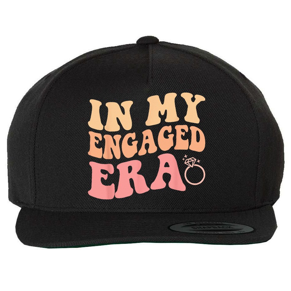 In My Engaged Era Groovy Bride Bachelorette Party Bridesmaid Wool Snapback Cap