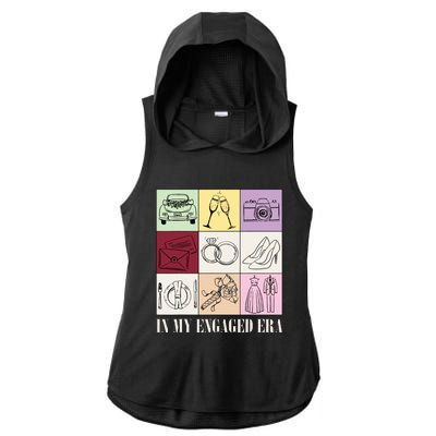 In My Engaged Era Retro Bride Wedding Engagement Ladies PosiCharge Tri-Blend Wicking Draft Hoodie Tank