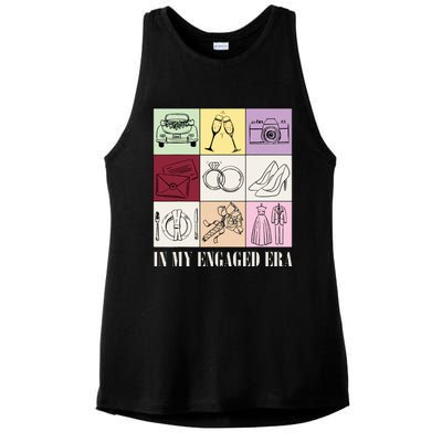 In My Engaged Era Retro Bride Wedding Engagement Ladies PosiCharge Tri-Blend Wicking Tank