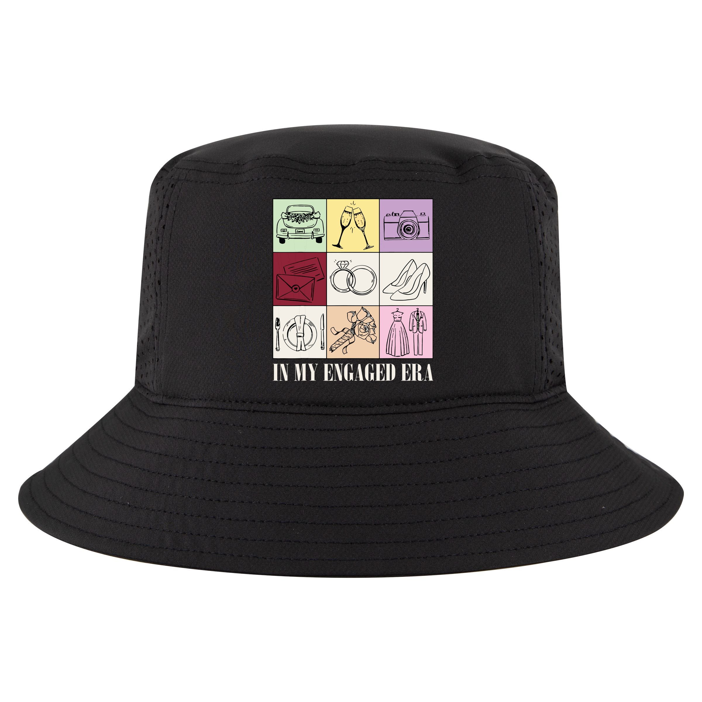 In My Engaged Era Retro Bride Wedding Engagement Cool Comfort Performance Bucket Hat