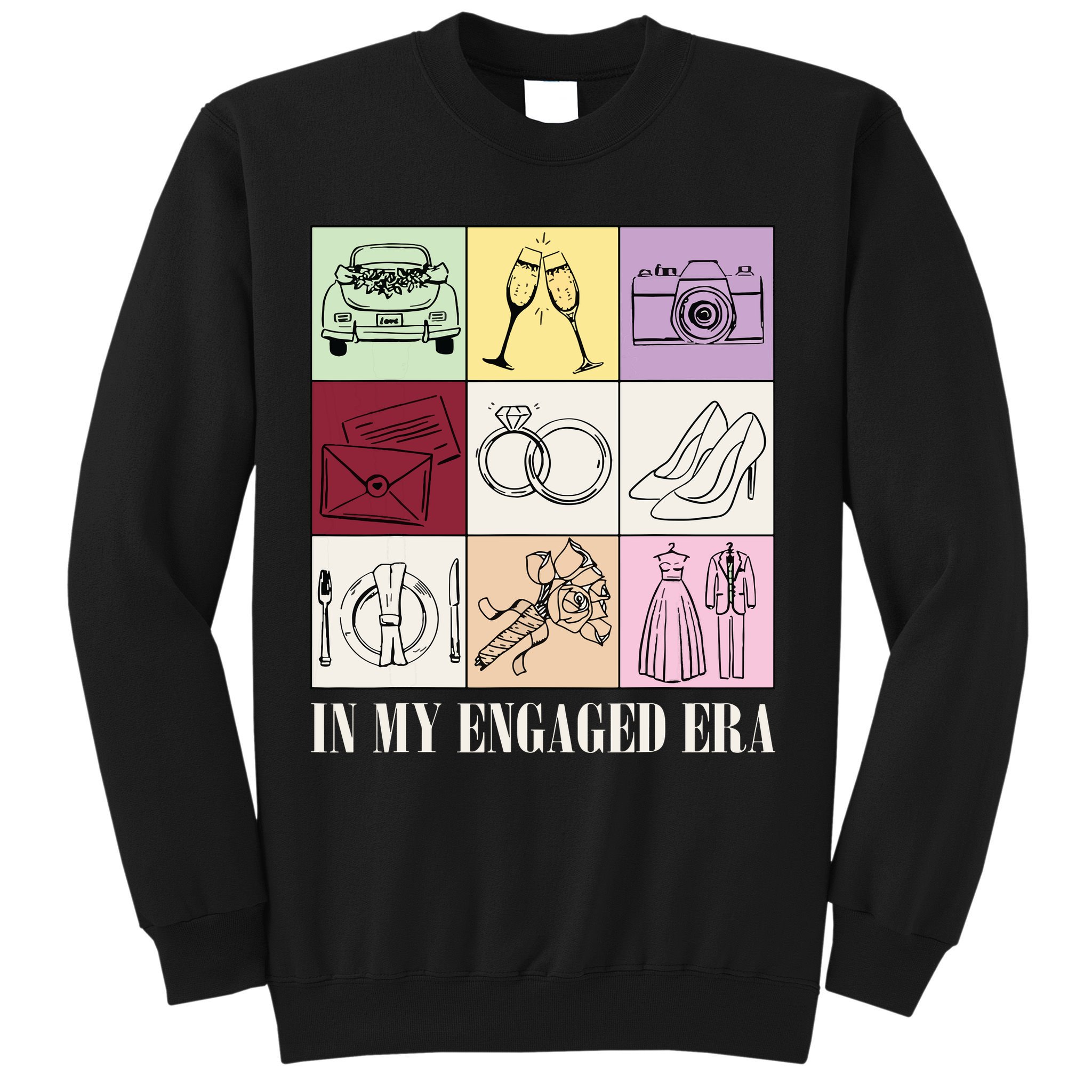 In My Engaged Era Retro Bride Wedding Engagement Sweatshirt
