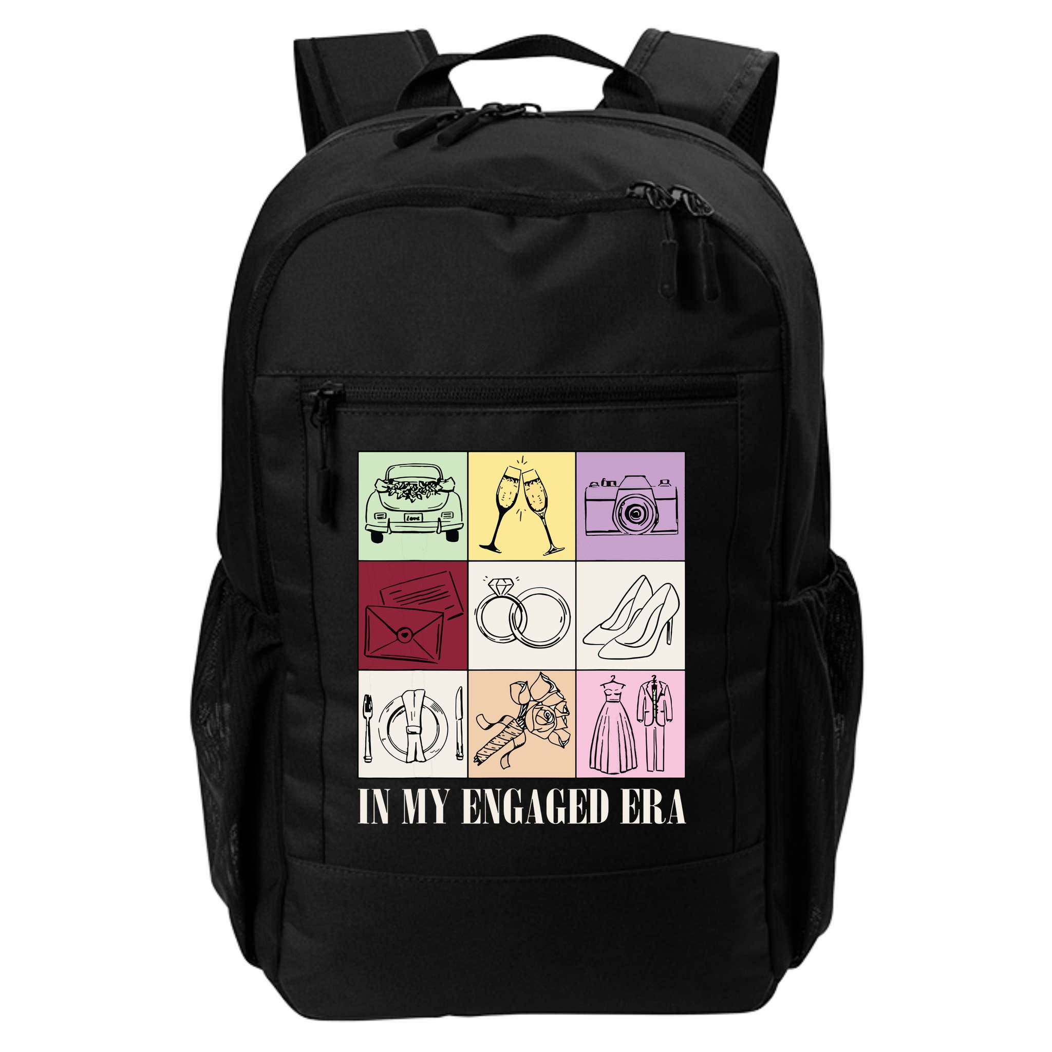 In My Engaged Era Retro Bride Wedding Engagement Backpack