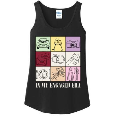 In My Engaged Era Retro Bride Wedding Engagement Ladies Essential Tank