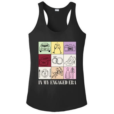 In My Engaged Era Retro Bride Wedding Engagement Ladies PosiCharge Competitor Racerback Tank