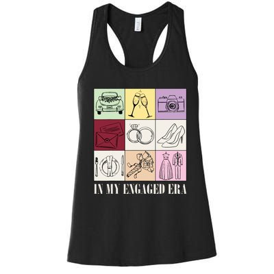 In My Engaged Era Retro Bride Wedding Engagement Women's Racerback Tank