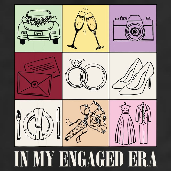 In My Engaged Era Retro Bride Wedding Engagement Hat