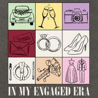 In My Engaged Era Retro Bride Wedding Engagement Cotton Canvas Backpack