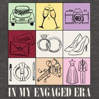 In My Engaged Era Retro Bride Wedding Engagement Vector Backpack