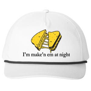 IM MakeN Em At Night Cheese Sandwich Design Snapback Five-Panel Rope Hat