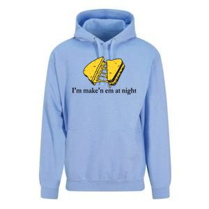 IM MakeN Em At Night Cheese Sandwich Design Unisex Surf Hoodie