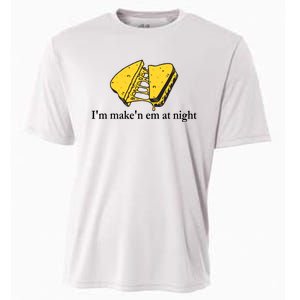 IM MakeN Em At Night Cheese Sandwich Design Cooling Performance Crew T-Shirt