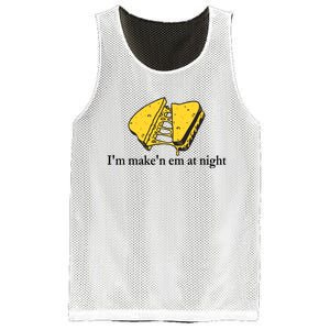 IM MakeN Em At Night Cheese Sandwich Design Mesh Reversible Basketball Jersey Tank